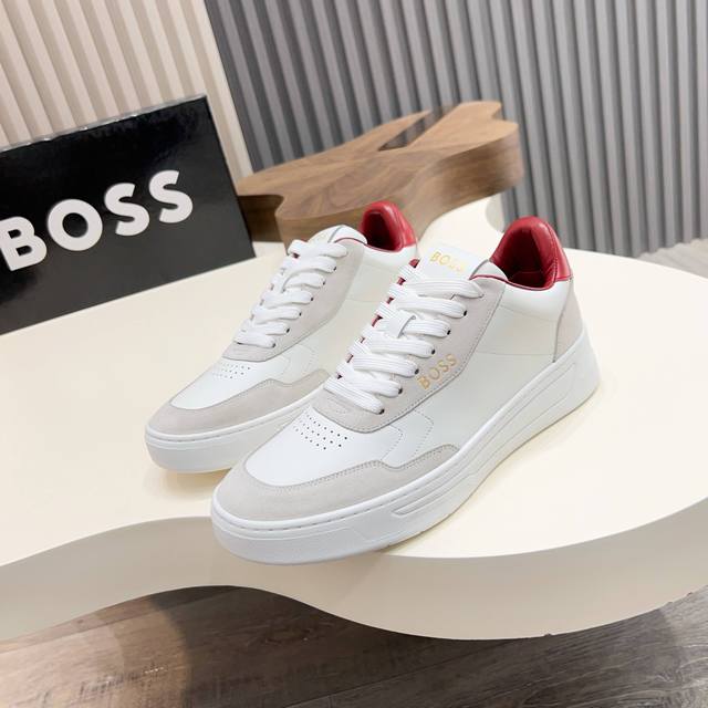 Boss Herren-Freizeit-Sneaker, Originalform, Material Wie Auf Der Offiziellen Web