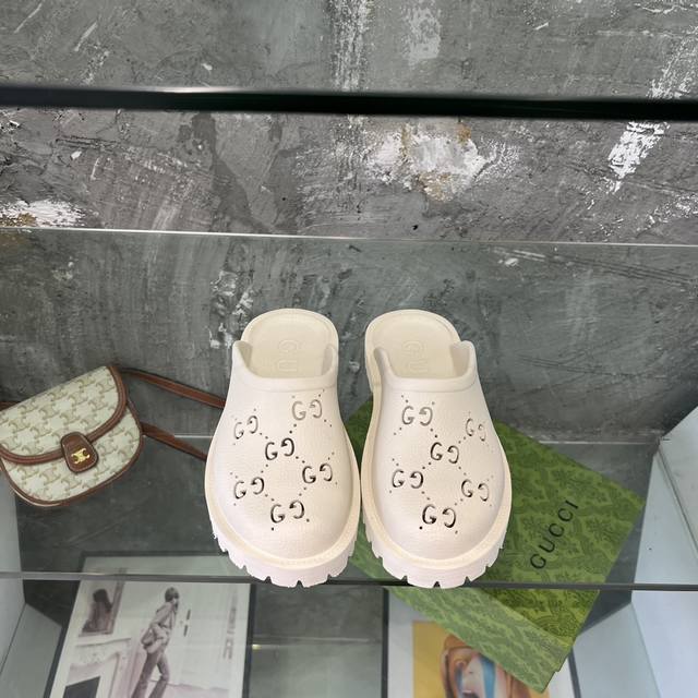 Paar Gucci-Pantoffeln Mit Durchbrochener Spitze, Originalmodell, F R Den Alltag,