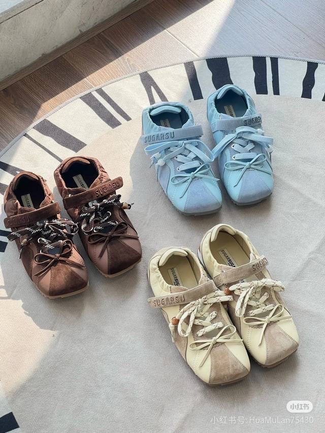 Sugarsu Neueste Trendmodelle Mit Eckiger Spitze, Mehrfarbige Ballettschuhe Im Ag