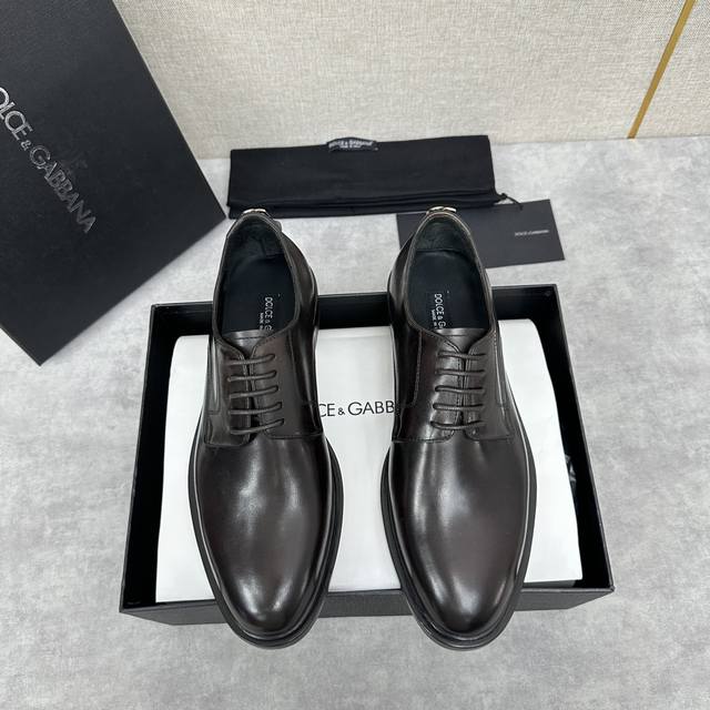 D&G Michelangelo Serie Derby-Schuhe, Schlichtes Design, Ausgew Hltes Kalbsleder,