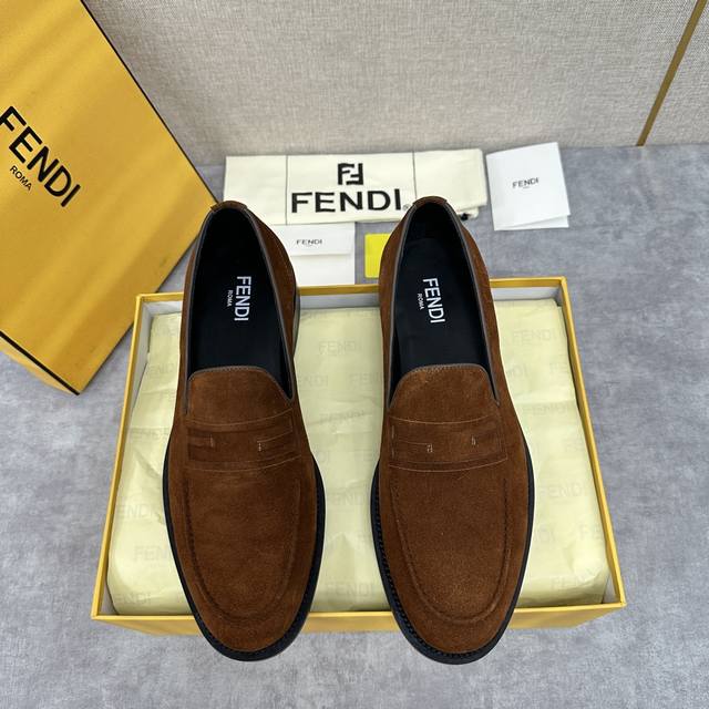 Fd Neuware Fend* Fend-Di O'lock Loafer-Lederschuhe Offizieller Verkaufspreis Rmb