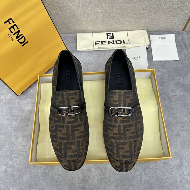 Fd Neuware Fend* Fendi O'lock Loafer Lederschuhe Offizieller Verkaufspreis Rmb 2