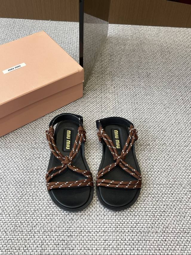 Miumiu Miu Miu 25Ss Fr Hjahr/Sommer Rom-Sandalen, Neu Und Glamour S, Vielseitig