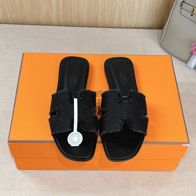Neue Farbgebung Quasten Fabrikpreis P Hermes H-Slipper Oran-Sandalen-Serie Modis