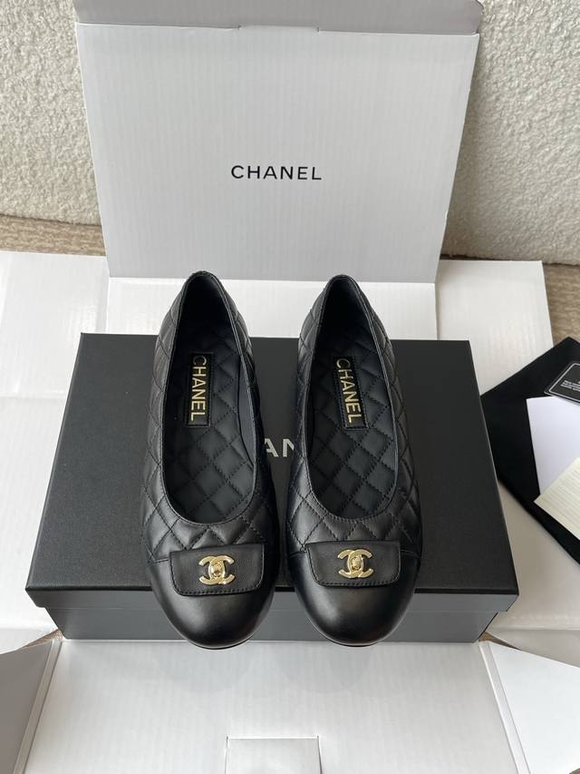 Produziert In Dongguan, Originalverpackung Chanel25Ss Ballerinas Original 1:1 Ge