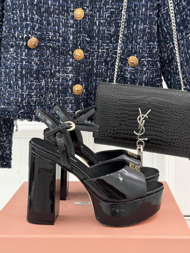 Fabrikpreis Miu Miu Miu Miu 25S Fr Hjahr/Sommer-Neuheit High Heels Mit Blockabsa