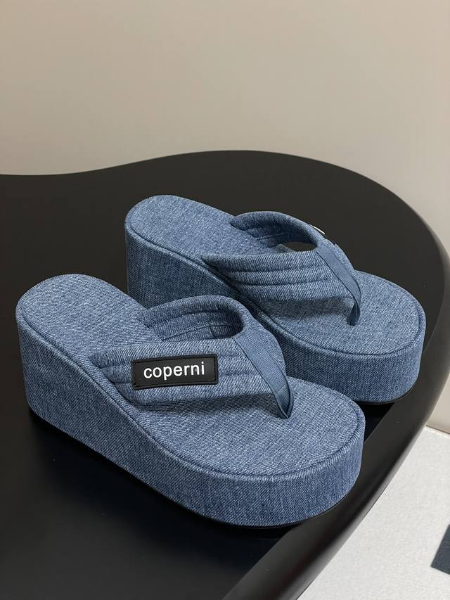 Coperni 2025 Aw Flip-Flops Mit Dicker Sohle, Internet-Hit, Plateausandalen Super