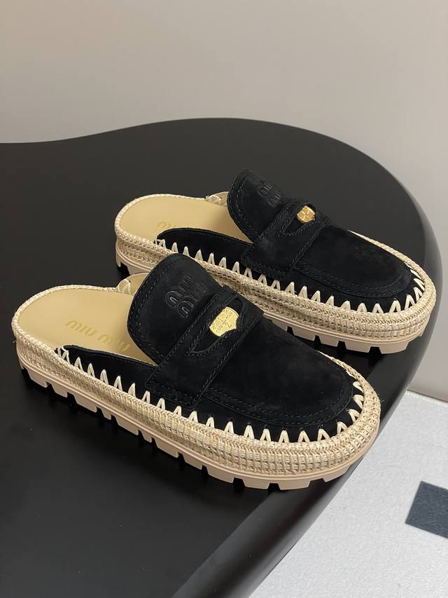 25Ss Fr Hlingsneuheit Miumiu Pantoletten Mit Miu-Miu-Logo Sportliche Sandalen Au