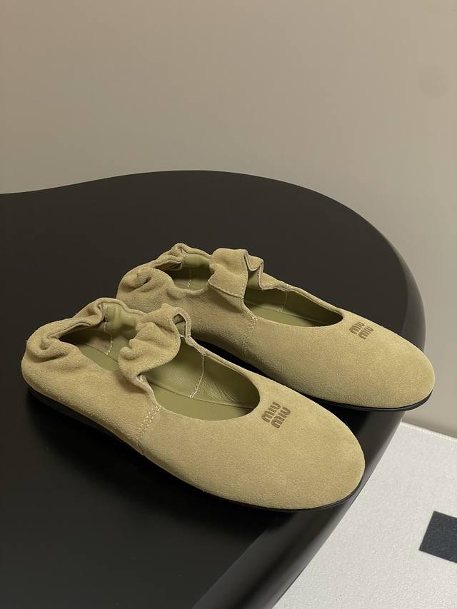 25Ss Fr Hjahr/Sommer-Neuheit Miu Miu Mary Jane Ballerinas Mit Elastischem Riemen