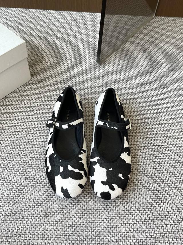 The Row Trendmarke 25Ss Fr Hjahr/Sommer Neueste Pferdehaare Flache Mary Jane Bal