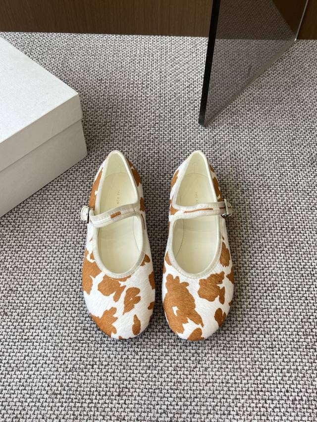 The Row Trendmarke 25Ss Fr Hjahr/Sommer Neueste Pferdehaar-Flache Mary Jane-Ball