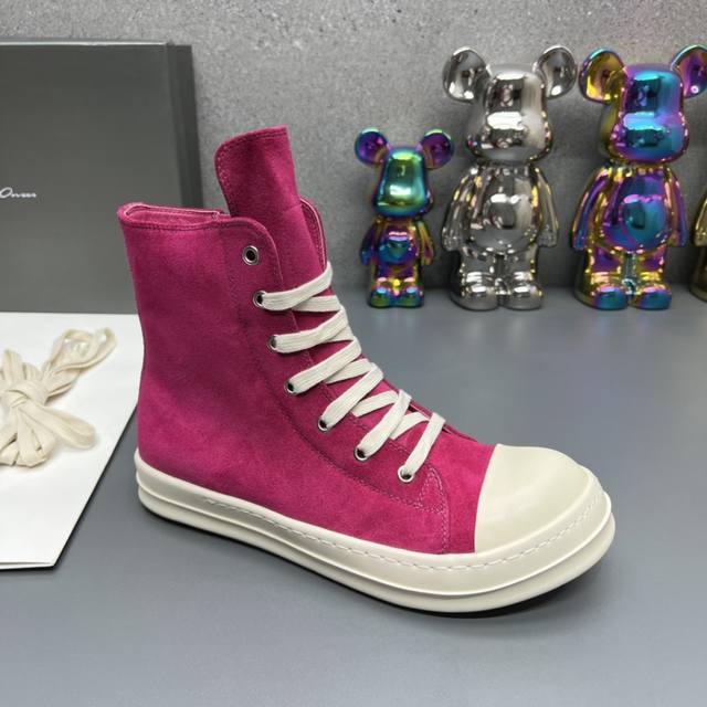 Sonderpreis: Rosenrotes Paar-Modell Rick Owens Modische Freizeitsneaker! Beliebt