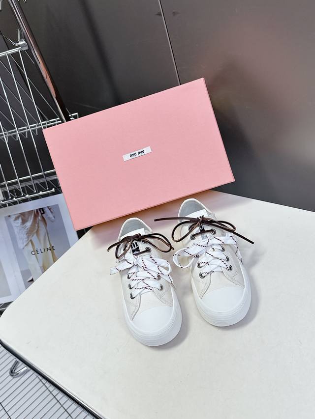 Miumiu Miu Miu Neueste Amerikanische Retro-Mode ~ Attraktive Doppelschn Rschuhe