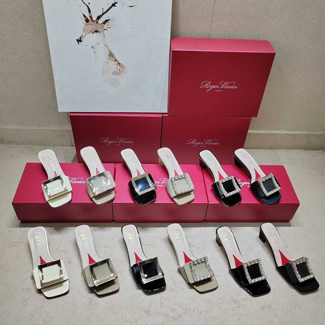 Neue Lackleder-Slipper Mit Diamantkn Pfen Aus Der Aktuellen Kollektion Luxuri S