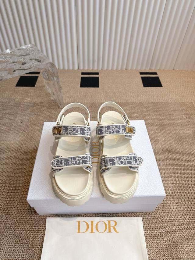 Dior Ract Grind Technique Thick-Soled Casual Women's Shoes Cd Letter Logo Metal
