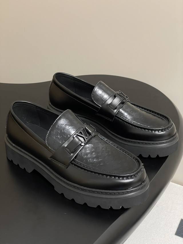 25Ss Spring/Summer New Arrival Louis Vuitton Lv Printed Thick-Soled Loafer Men's