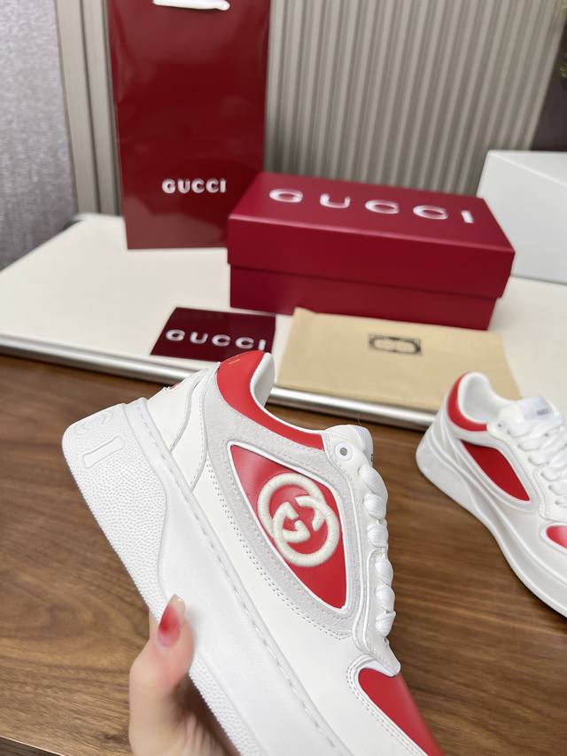 Gucci Casual Sneakers, Top-Of-The-Line Version!Oil-Edged Craftsmanship, 1:1 Repl