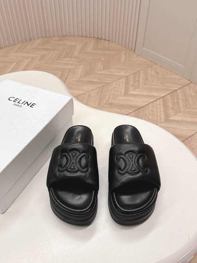 Celine | 2025Ss Arc De Triomphe Thick-Soled Slippers Celine's Viral Hit Is Here!