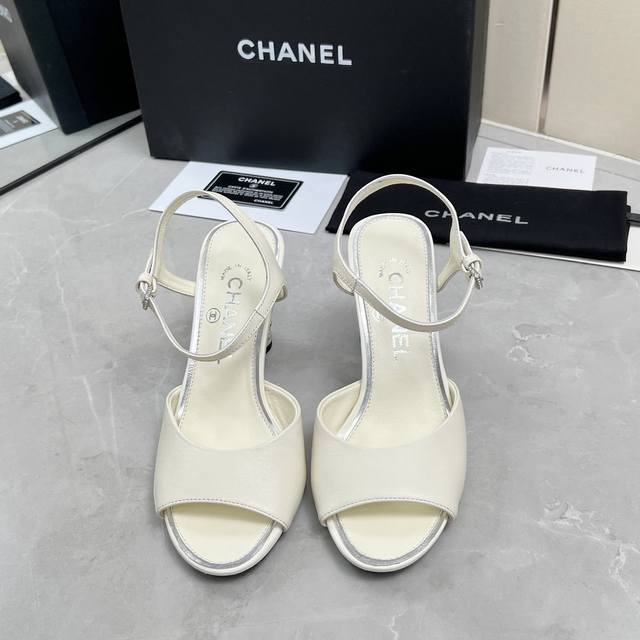 Chanel Chanel 25Ss New Collection Crystal-Embellished High-Heel Sandals: Fashion