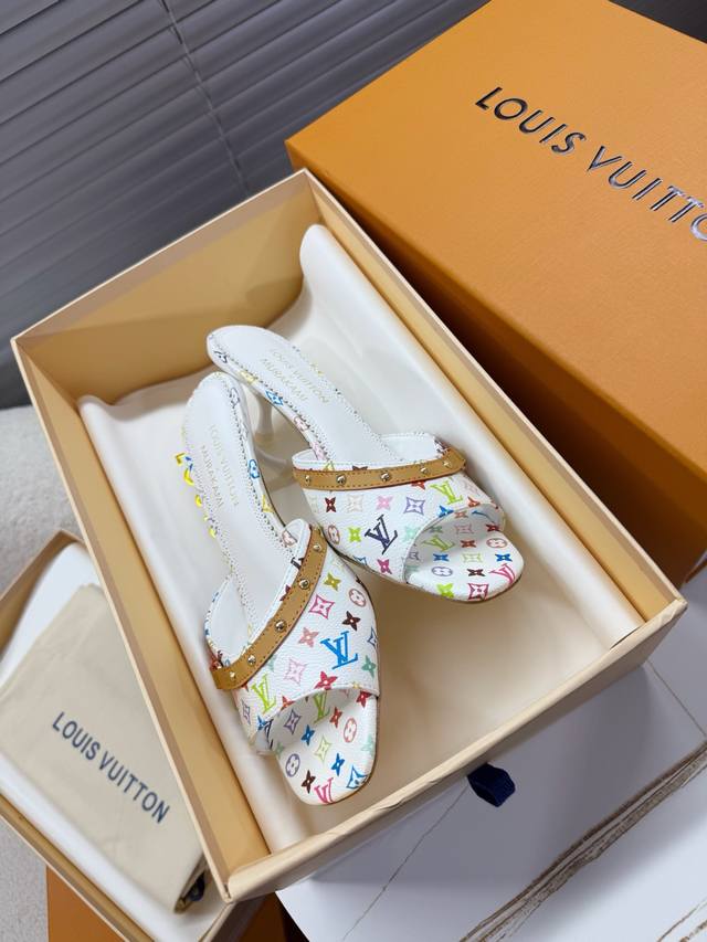 Lv Murakami Collaboration Series Lv Murakami Collaboration Flat Sandals,High-Hee