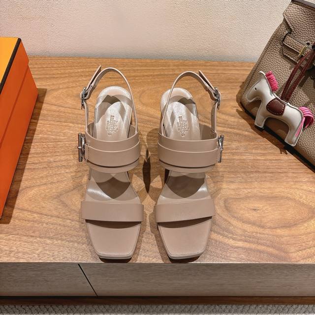 Hermes... Flat Slippers 2025 New Arrivals + Best-Selling Series Genuine Leather