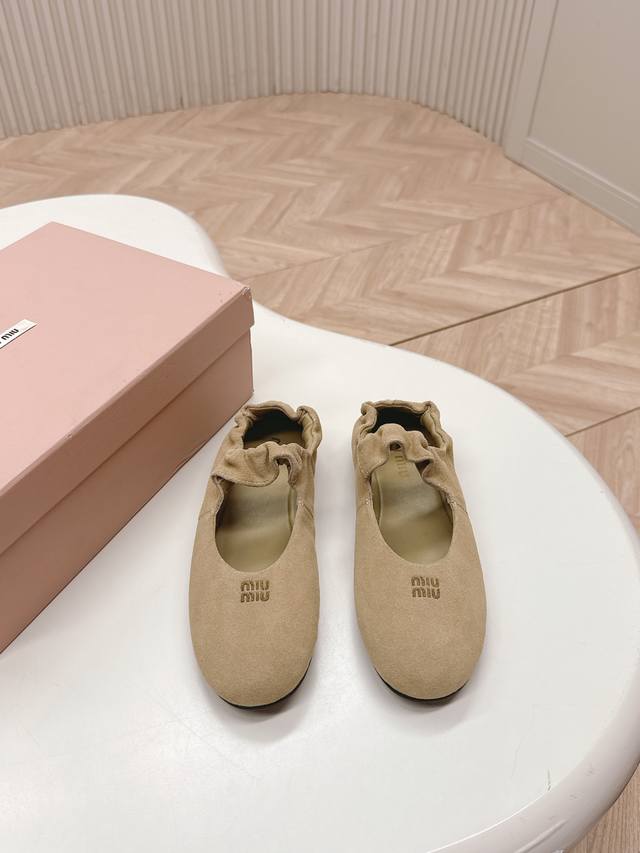 Factory-Direct, Miu Miu New Elastic Ballet Flats Mary Jane Single Shoes. Showroo