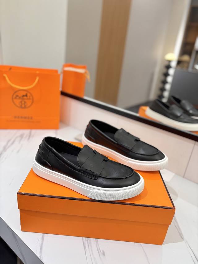 Factory Price: ~Men's Sizes +50 Couple's Set Herm*S Kelly Buckle Casual Loafers