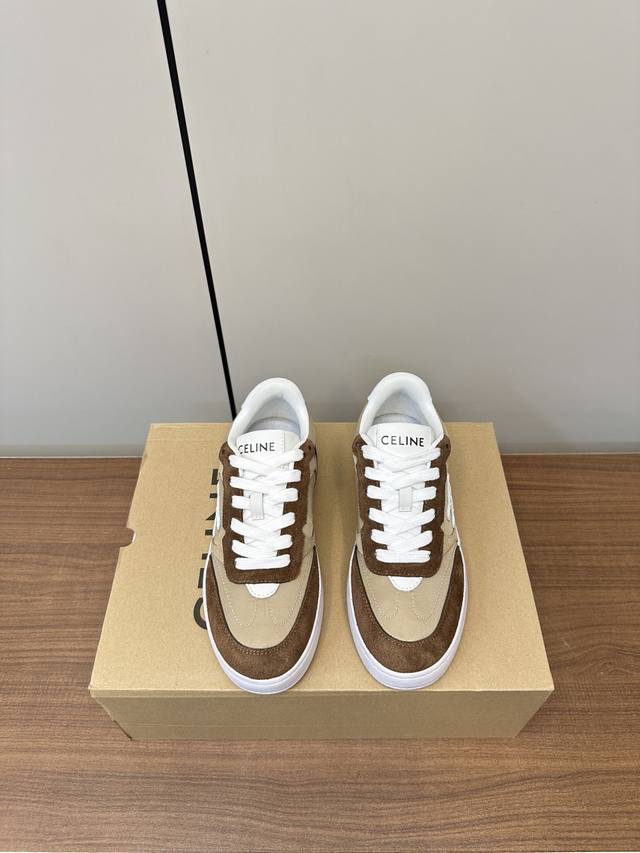 Celine | Celine 25S Latest Arc De Triomphe Korean-Style White Sneakers, Casual V