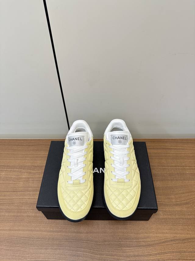 Chanel | 25Ss Chanel's Latest Diamond-Patterned Baseball Sneakers! Authentic New