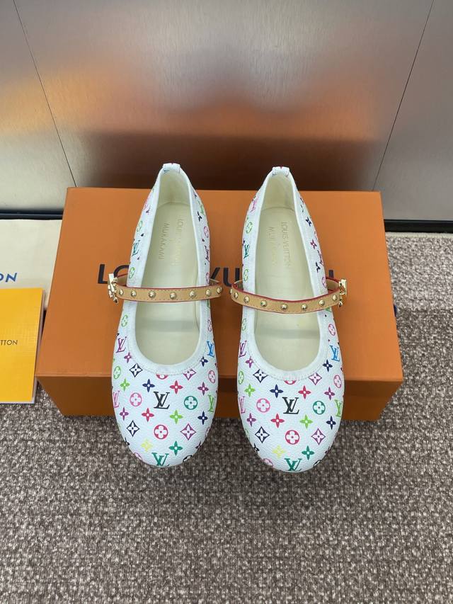 Louis Vuitton 2025 Spring/Summer New Flat Ballet Doll-Style Women's Shoes Lv Rom