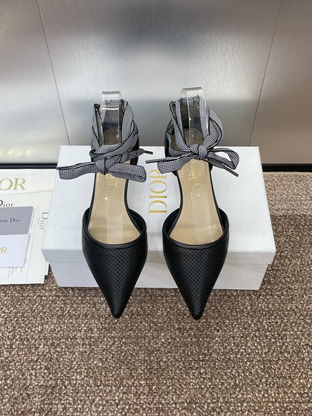 Factory Price J'adior Woven Strap Women's Shoes Dior 2025 Spring/Summer New Arri
