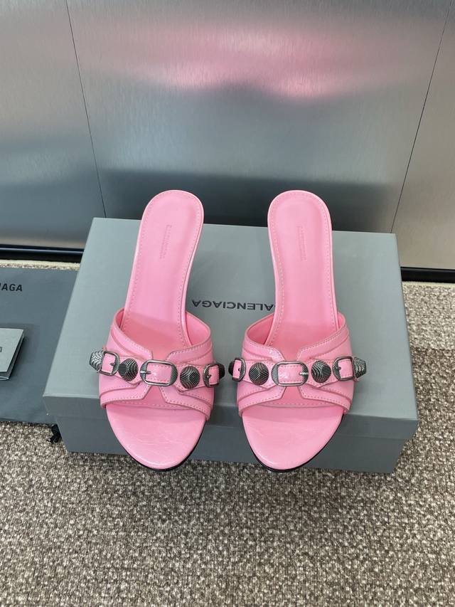 Factory Price Balenciaga 2025 Spring/Summer New Arrival Jelly-Color Round-Toe Mi