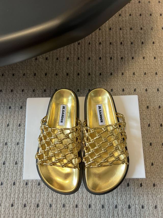 Premium Grade Jilsande* 25Ss Spring/Summer Woven Rope Knot Open-Toe Sandals A Ey