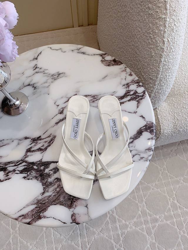 Factory Price Jimmy Cho* New High-Heel Sandals Simple One-Strap Design, Classic