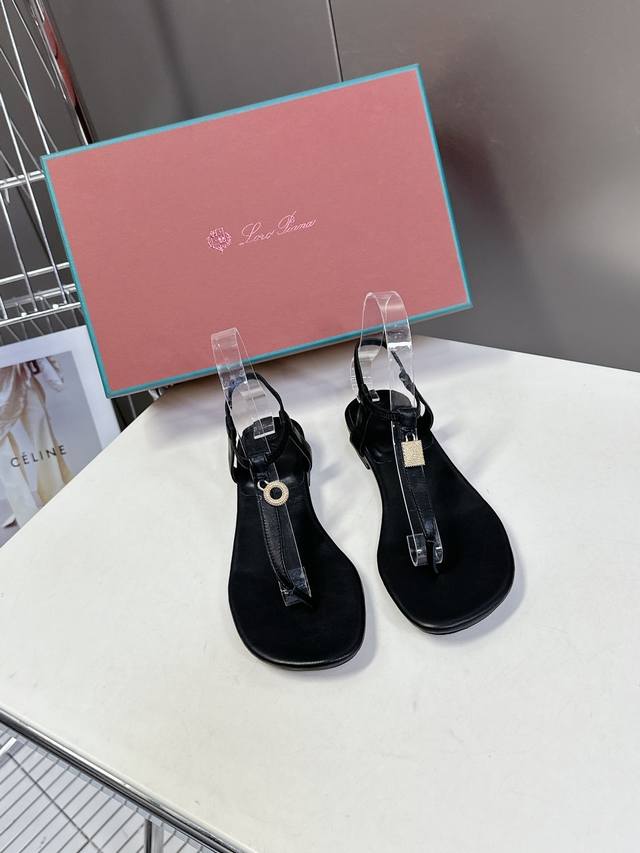 Loro Piana Classic Bestseller, Lp Top Version, British-Style Thong Sandals. This