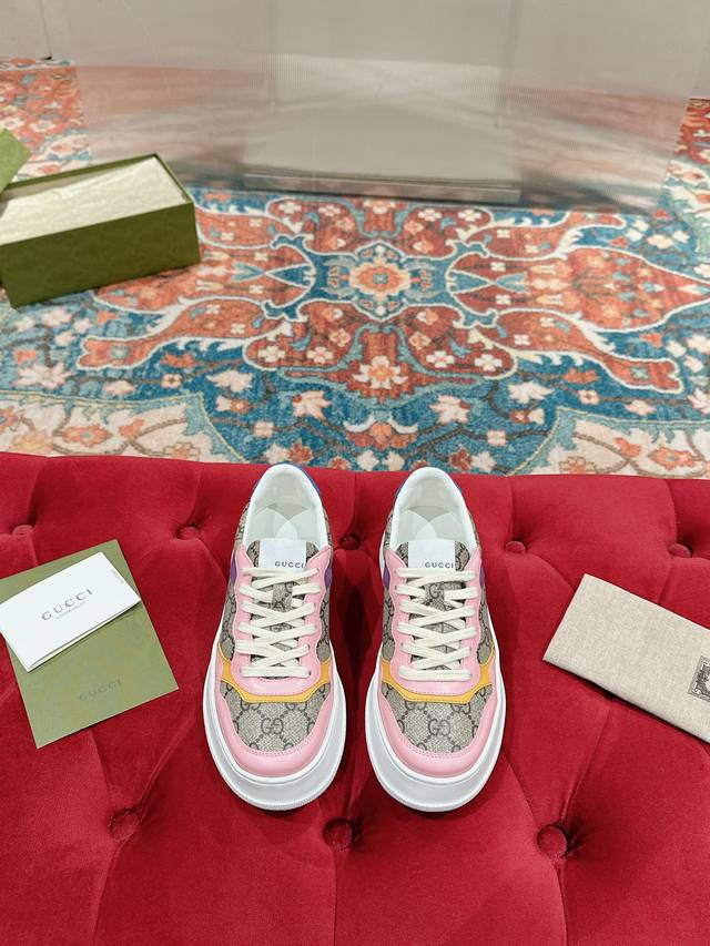Women's Gucci Retro Couple Cookie Shoes Gucci Chunky B Series Sneakers ~ Combini