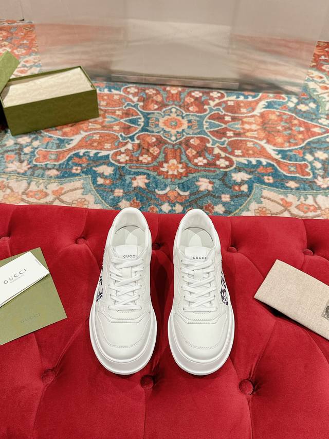 Women Men Gucci Retro Couple Cookie Shoes Gucci Chunky B Series Sneakers ~ Combi