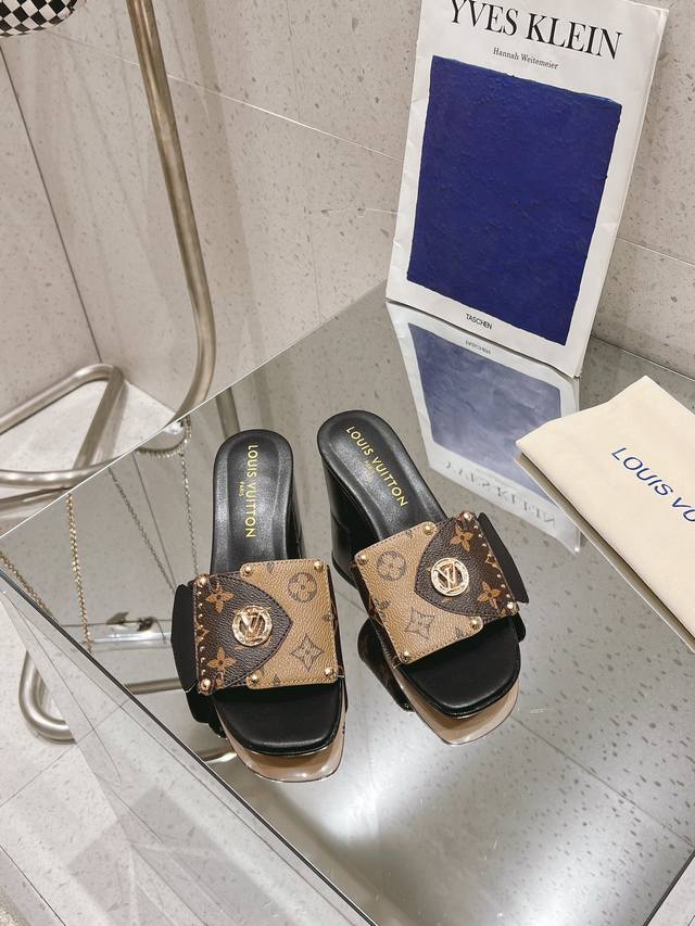 Donkey House New Style Sandals This Lv Frame Sandal Features Monogram Dune Canva