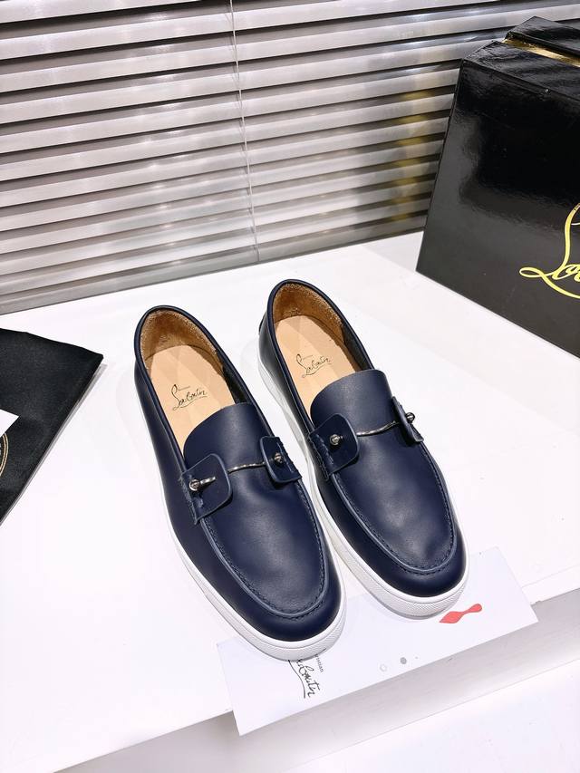 Loafer Bead Design Dark Blue Leather Upper Top-Tier Custom Edition 2025 Whether