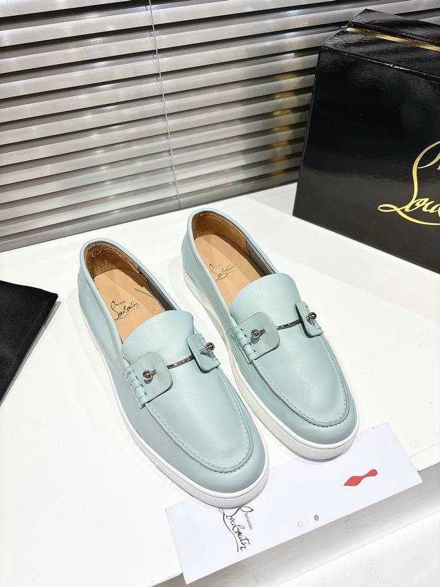 Loafer Bead Design Sky Blue Leather Upper Top-Tier Custom Edition 2025 Whether I