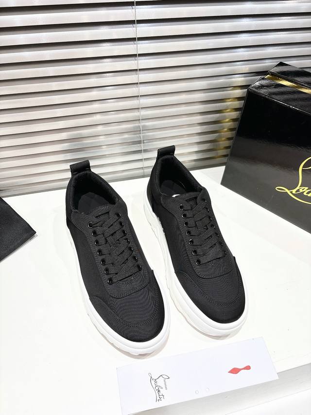 Low-Top Canvas Thick-Soled Sneakers - Black Top-Tier Custom Edition 2025 Maison