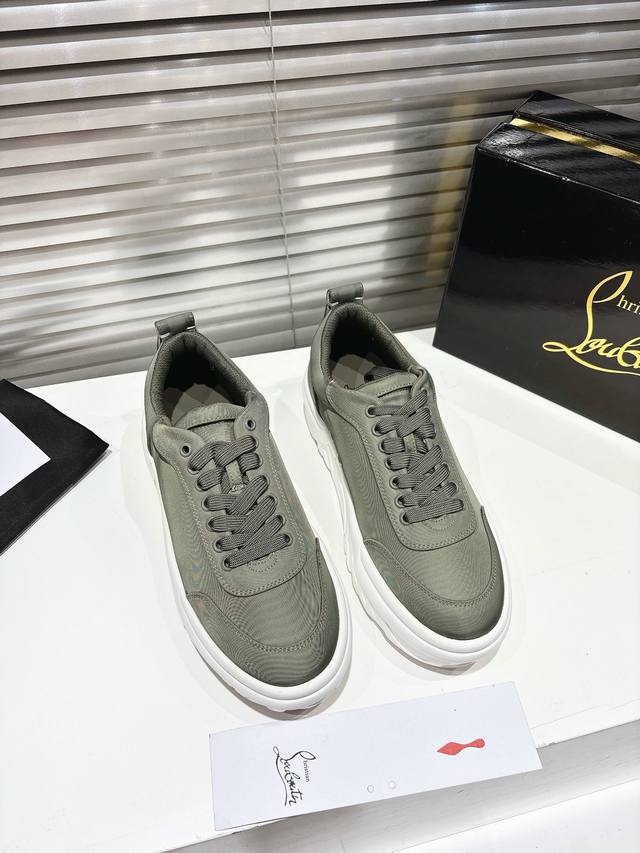 Low-Top Canvas Thick-Soled Sneakers - Smoke Gray Top-Tier Custom Edition 2025 Ma