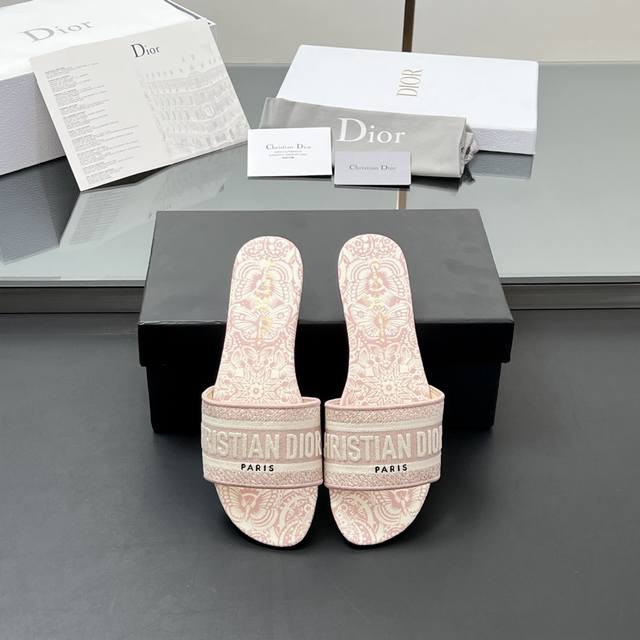 Top-Tier Version Flat Mid-Heel 2025 New Color Dior Spring/Summer New Upgraded Em