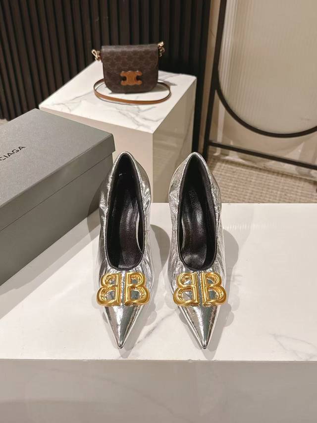 Balenciaga Balencaga New Lacquered Leather Bb Hardware Buckle Series!This Shoe S