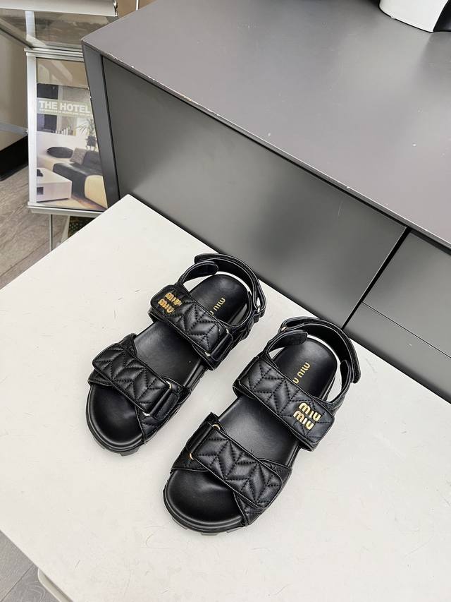 Miu M25, The Latest Popular Xiaochan Style Flat Slippers, , European And America