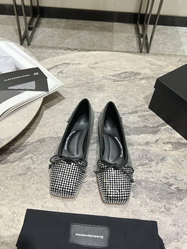 Alexanderwang New Arrival King 24 Spring And Summer Square Head Rhinestone Satin