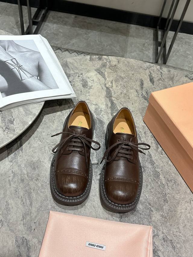 Miu Miu Miu 25 New Retro Small Leather Shoes This Small Leather Shoe Is Really A
