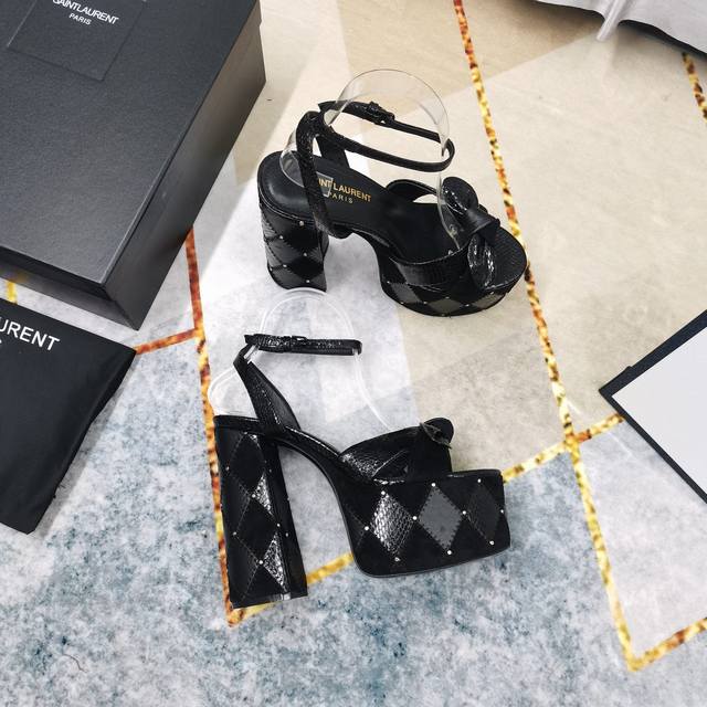 Ysl Waterproof Platform Series Popular Version Of High-Heeled Thick-Soled Sandal