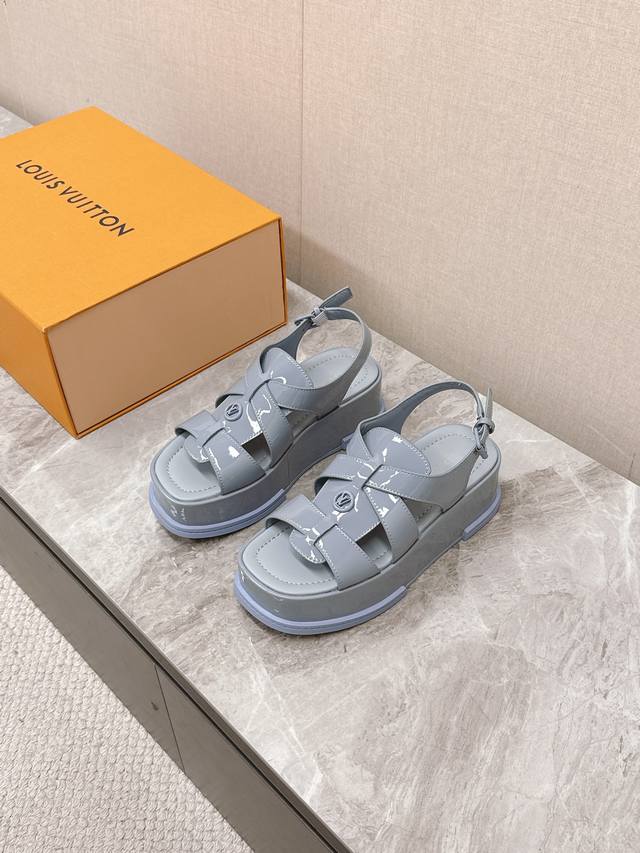 Louis Vuitton Maya Flatform Sandals This Maya Flatform Sandal Is Made Of Smooth