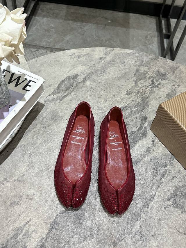 Cl X Maisonmargiela Margiela Joint Model Split-Toe Mary Jane Single Shoes Hot! S